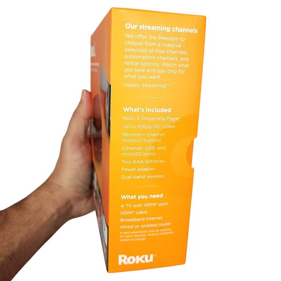 Roku 2 (3rd Gen) HD Streaming Media Player 4210R Black New Open Box Never Used - Picture 5 of 7